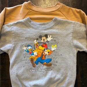 Disney Gray Kids Sweatshirt with Characters and organic tan sweatshirt